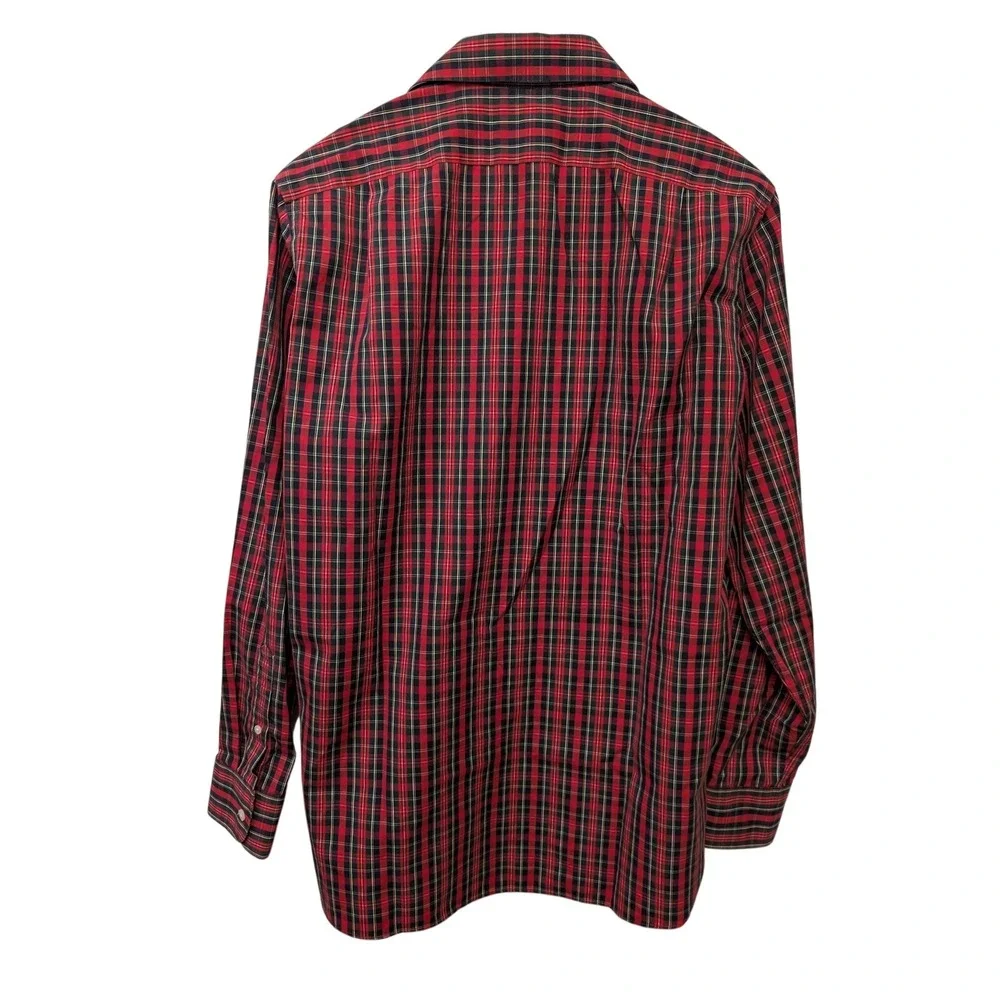 J.Crew Thompson Shirtings 80's 2 Ply‎ Mens Plaid Button Down Shirt Wrinkle Free